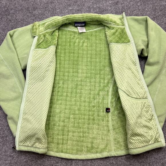 Patagonia R3 Jacket Womens Medium Green Polartec Fleece Lined Full Zip - Picture 3 of 14